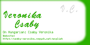 veronika csaby business card